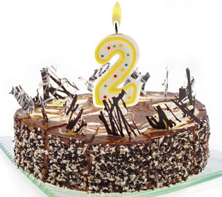 cake with number candle